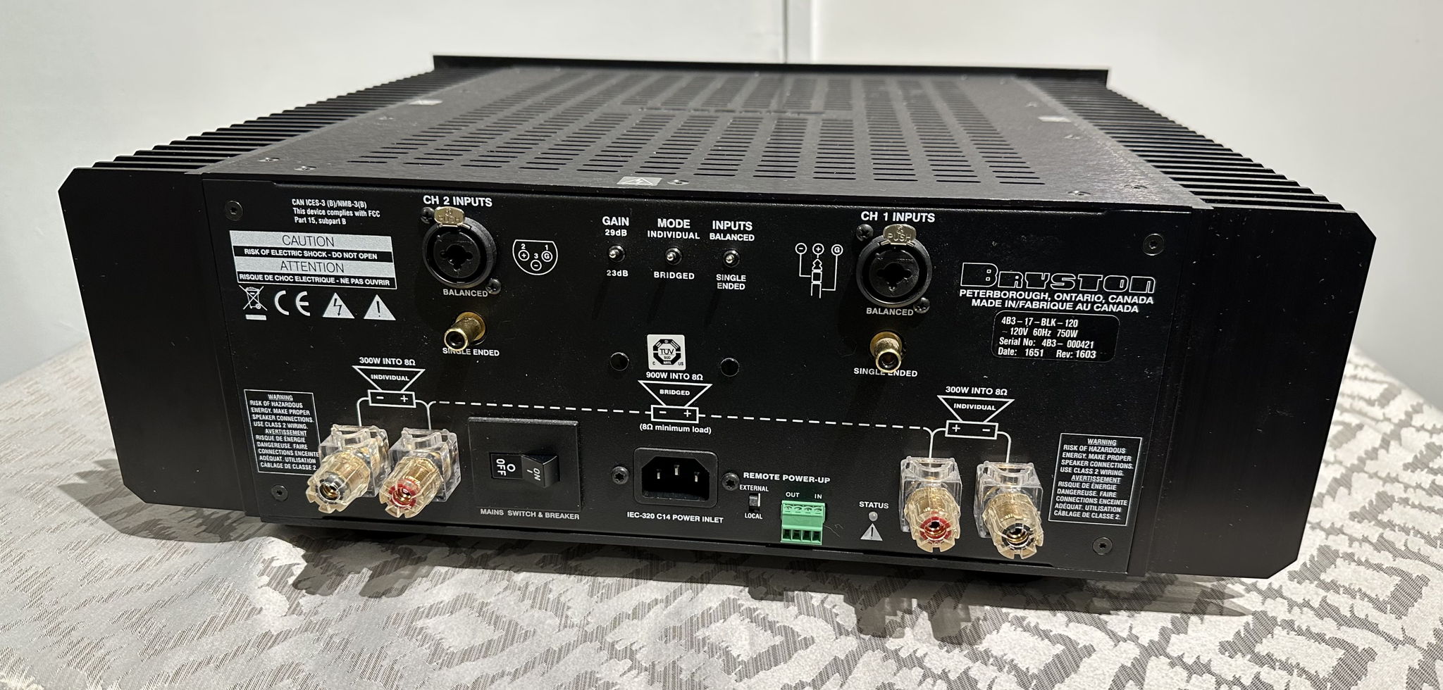 Bryston 4B3 Power Amplifier FREE SHIPPING! 2