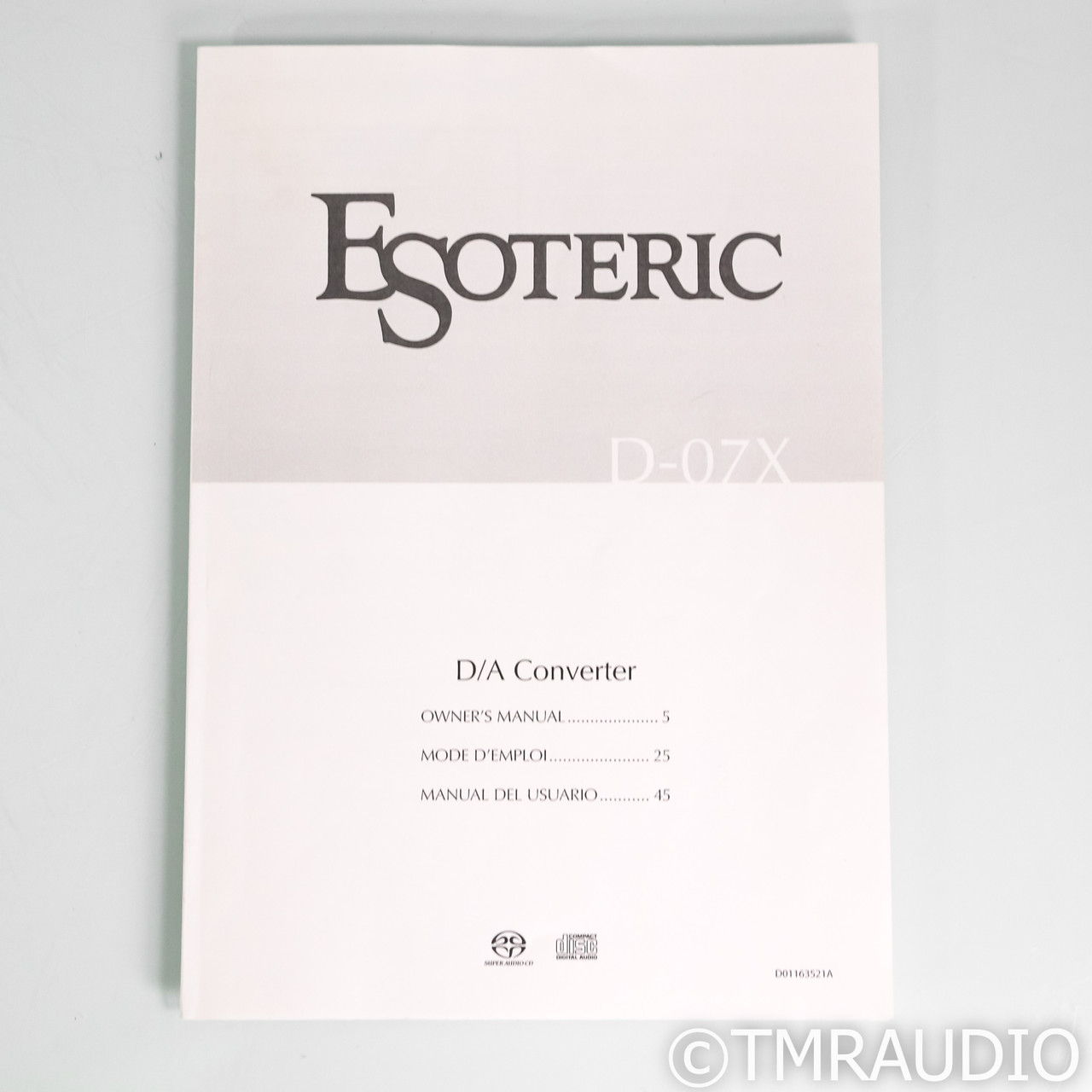 Esoteric Audio D-07X DAC; D/A Converter (66869) 8