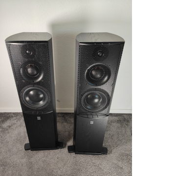 ATC SCM40A active speakers in black ash