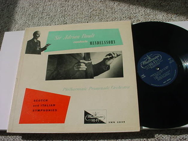 Classical 1956 Mendelssohn LP Record - Sir Adrian Boult...