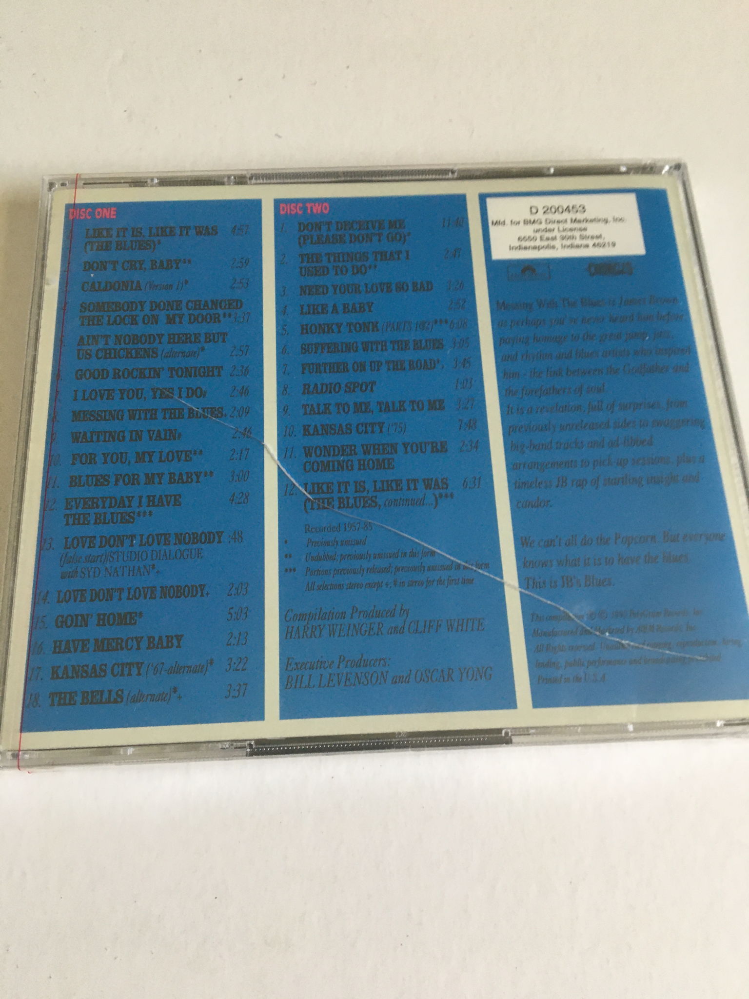 Sealed cd James Brown  Messing with the blues case crac... 2