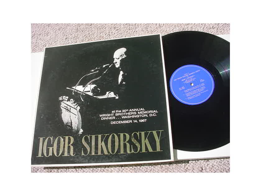 Igor Sikorsky Aircraft 1 sided  lp record CO 2259 - at the 20th annual Wright Brothers Memorial Washington DC December 14 , 1967