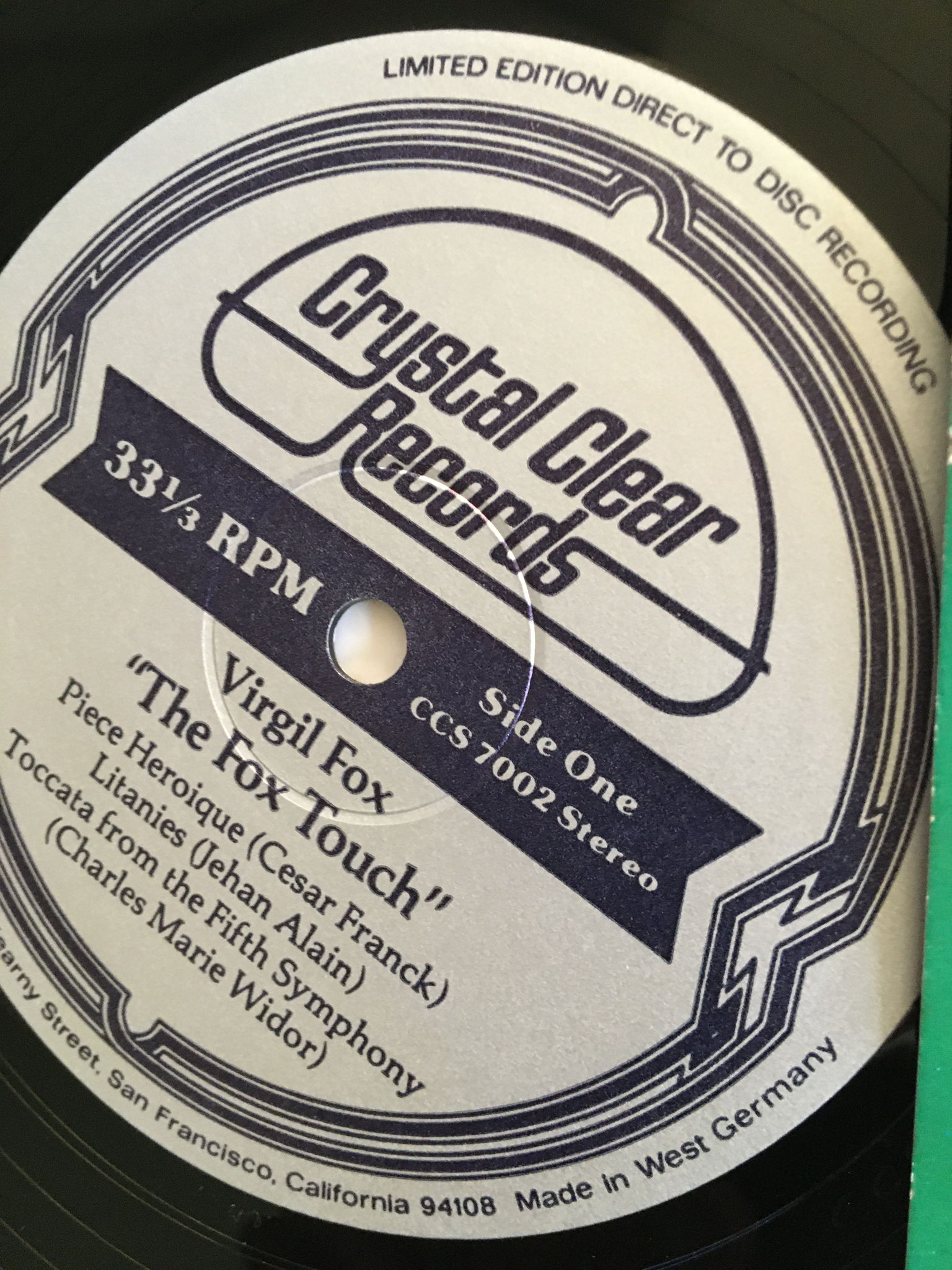 Virgil Fox the fox touch volume two Lp record  Direct t... 4