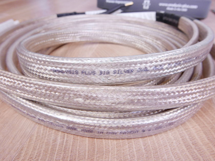 Analysis Plus Inc. Big Silver Oval highend audio speaker cables 3,0 metre