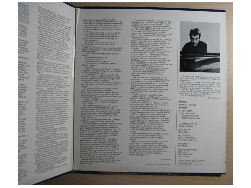 Borah Bergman - Discovery  - 1975 Chiaroscuro Records CR-125