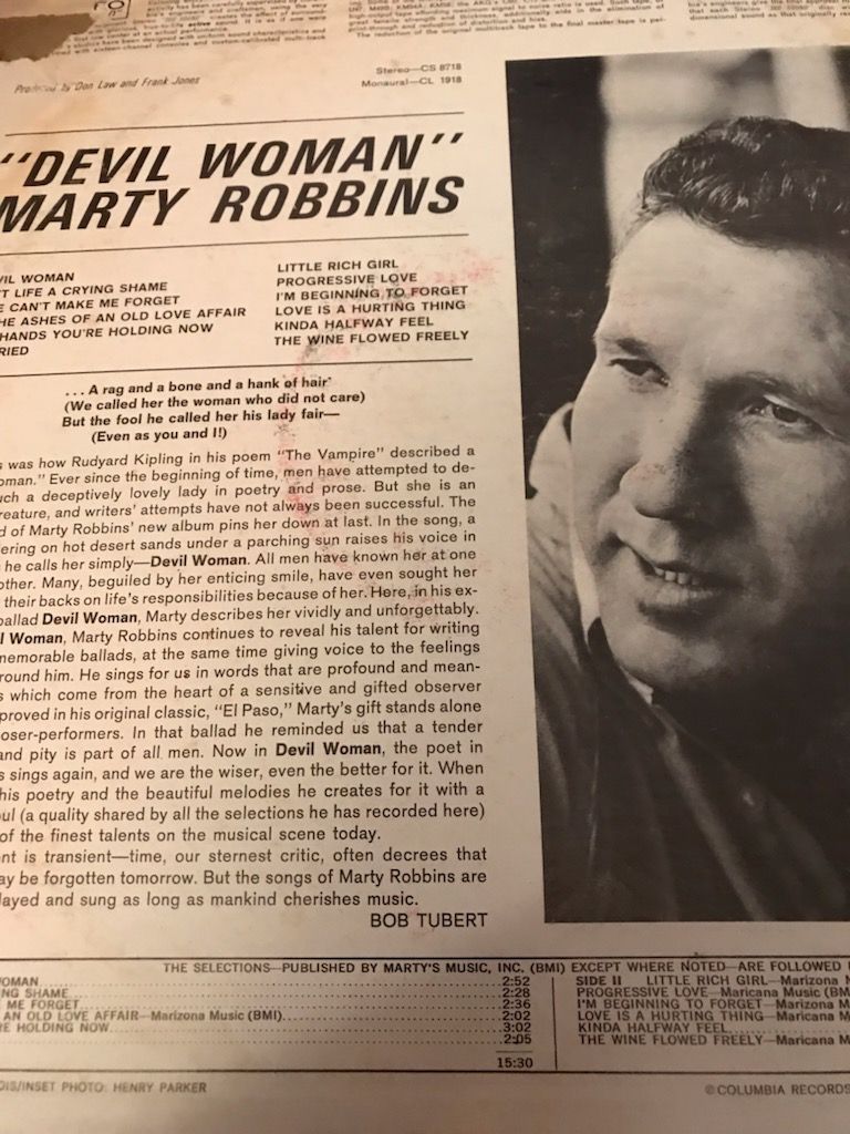 MARTY ROBBINS - Devil Woman LP MARTY ROBBINS - Devil Wo... 2