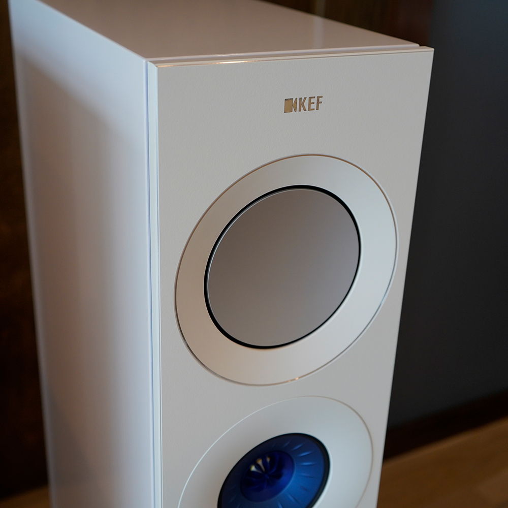 KEF Reference 3 Meta Floorstanding Speaker, White/Blue,... 5