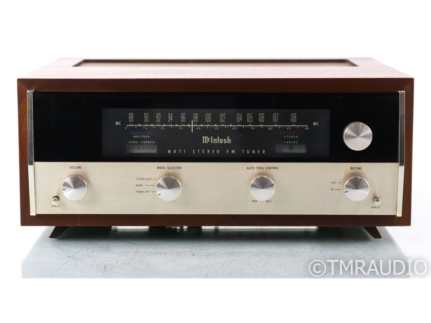 McIntosh MR71 Vintage Stereo Tube FM Tuner; MR-71; Walnut Cabinet (37717)