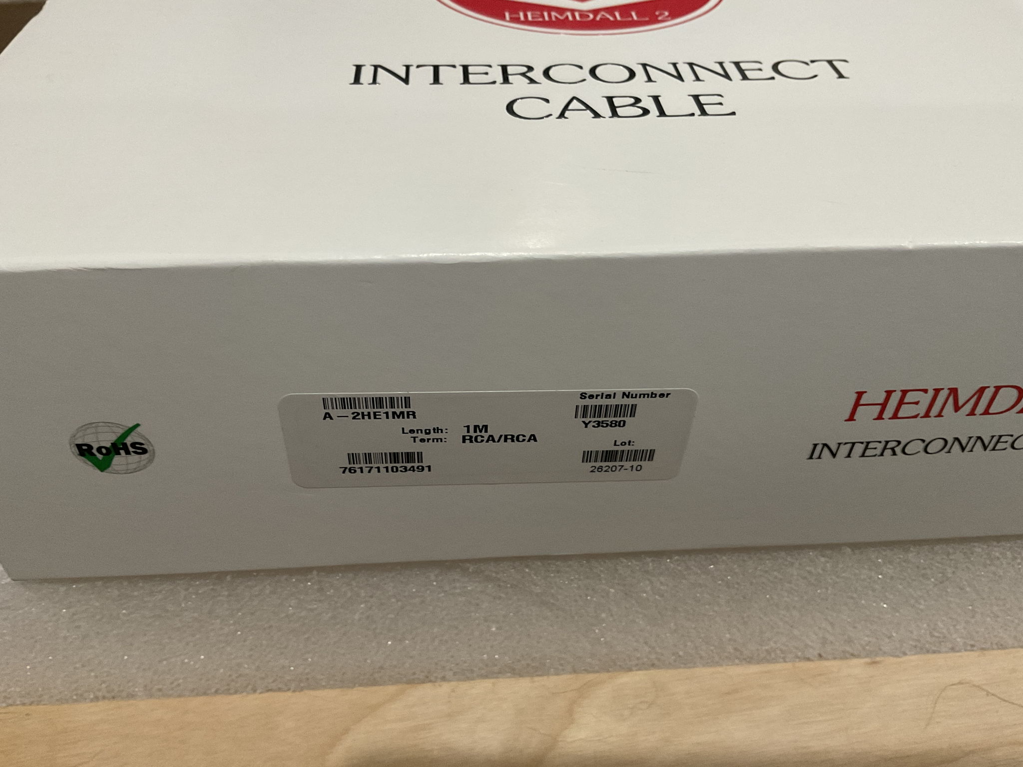 Nordost Heimdall 2 Interconnect 1M