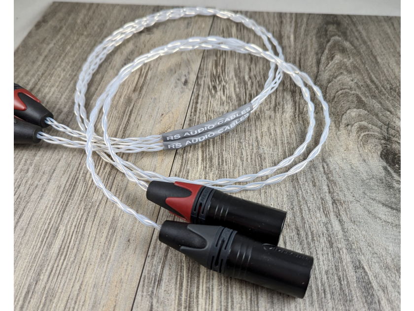 New RS Audio Cables Solid Silver Balanced XLR 1.0m Pair Interconnects
