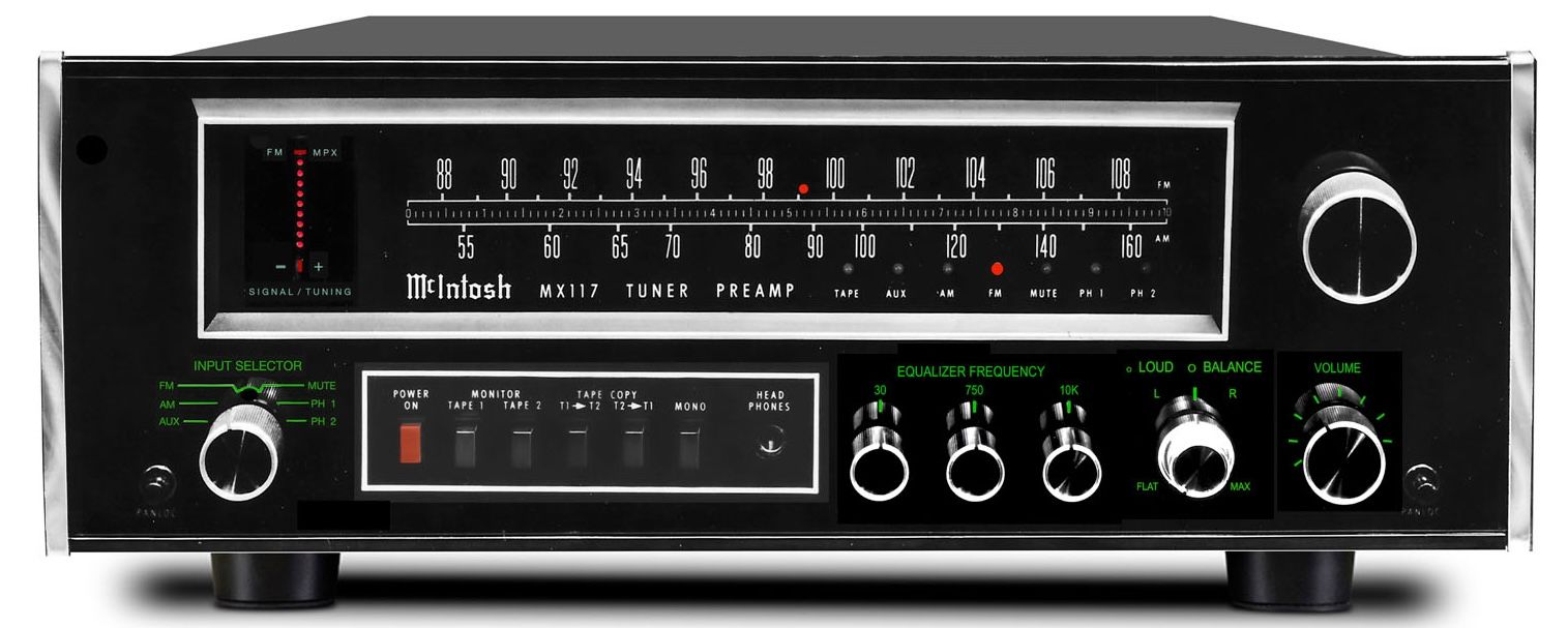 McIntosh MX-117 1980's Solid State Preamp Tuner 3