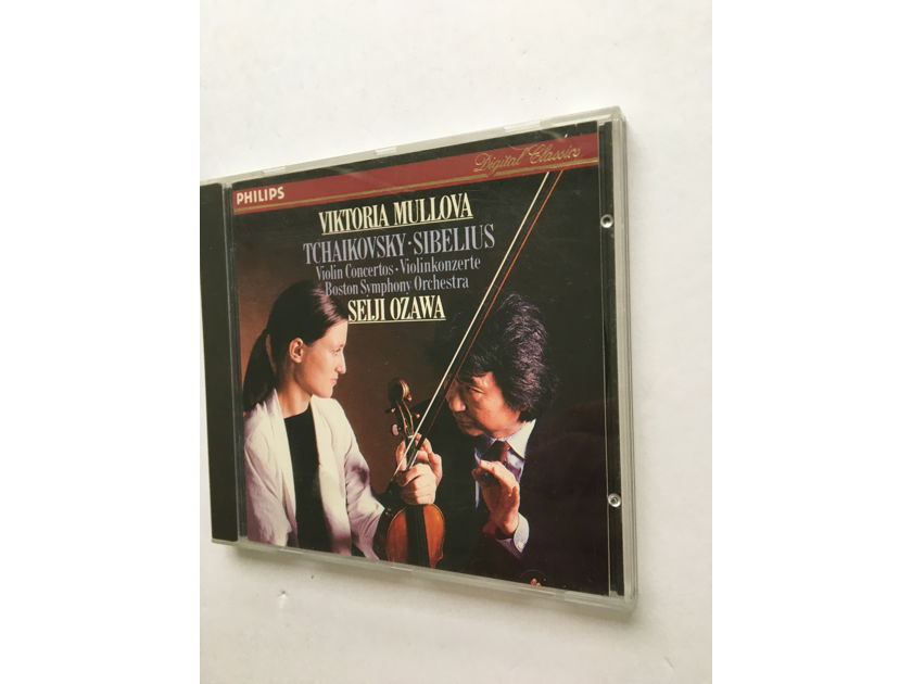 Viktoria Mullova Seiji Ozawa  Tchaikovsky Sibelius violin concertos Cd Philips