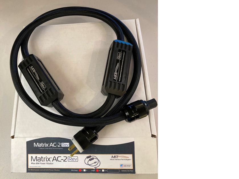 MIT Cables MATRIX REV AC-2, NEW HG UPGRADED VERSION, 7 FILTERPOLES, DUAL NETWORKS, NOW FOR THE FIRST TIME WITH E.M.
