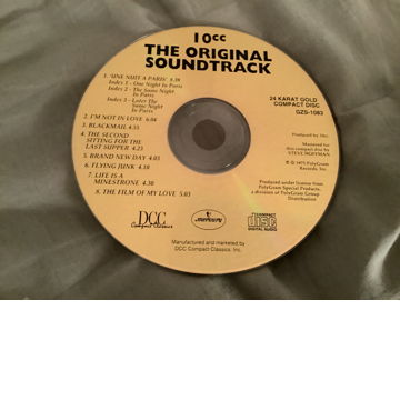 10CC DCC 24K Gold CD Unreleased  The Original Soundtrack