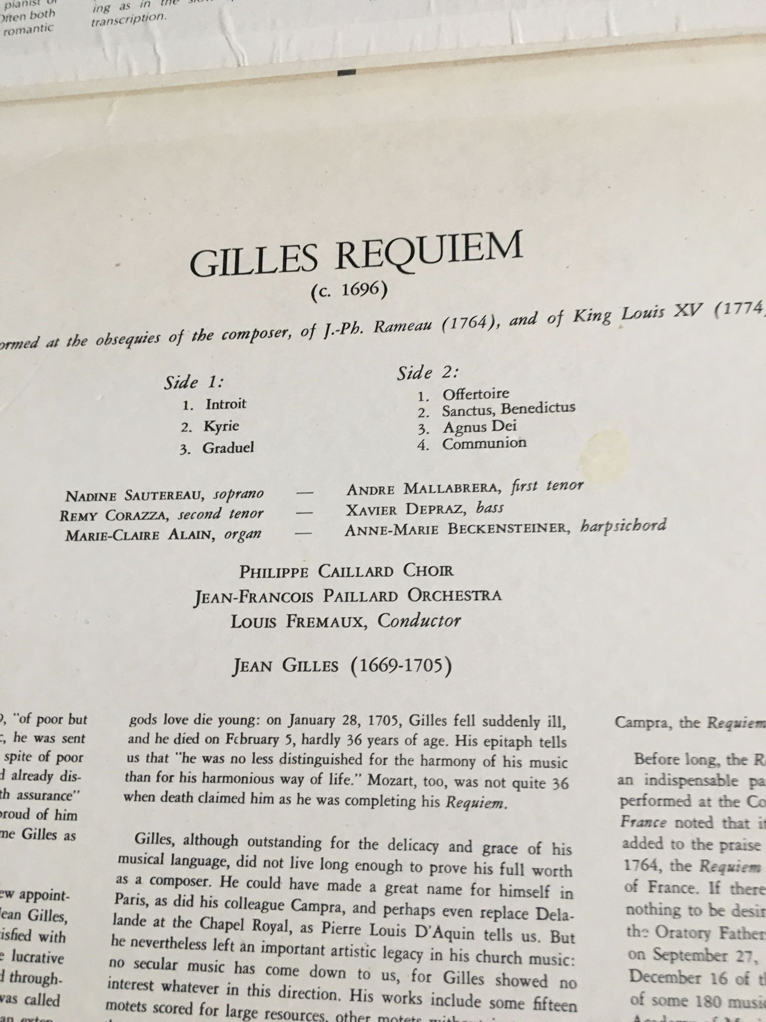 MHS Gilels lot of 3 Lp records  Carnegie hall Requiem M... 2