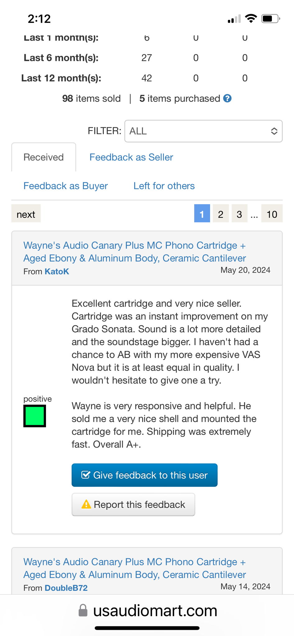 Wayne's Audio "Canary Plus" MC Phono Cartridge + Aged E... 13