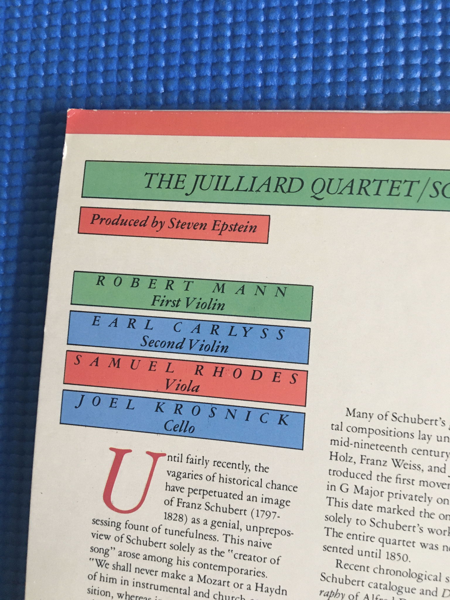 The Juilliard Quartet Schubert quartet No15 Lp Record M... 5