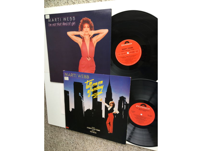 Marti Webb 2 Lp Records Polydor 1980 1982 Tell me on a Sunday & I’m not that kind of girl