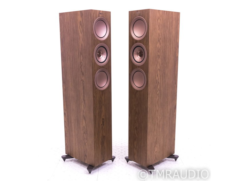 KEF R5 Floorstanding Speakers; Walnut Pair; R-5 (20463)