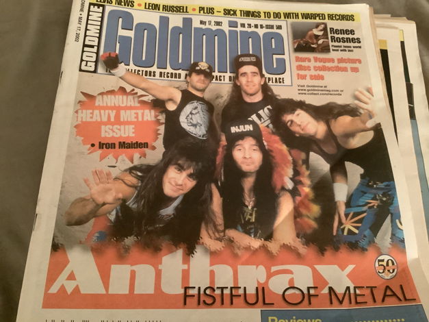 Anthrax Rare Goldmine Magazine May 17,2002