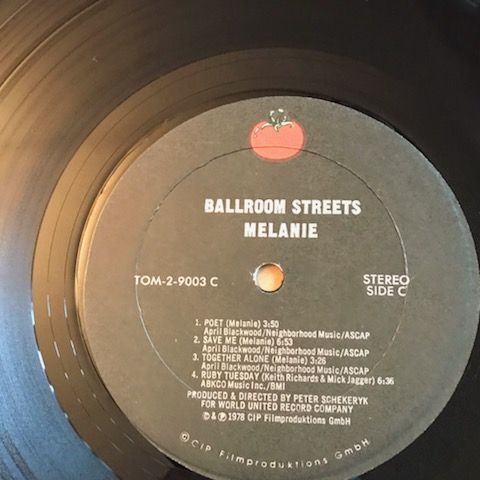 Melanie "Ballroom Streets" Double Vinyl  Melanie "Ballr... 5
