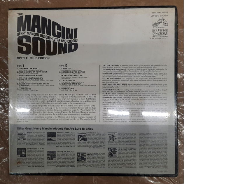 Henry Mancini, His Orchestra - Mancini Sound 1968 SEALED LP RCA Victor LSP3943