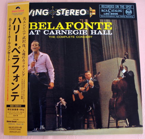 BELAFONTE AT CARNEGIE HALL Released by the prestigious ...
