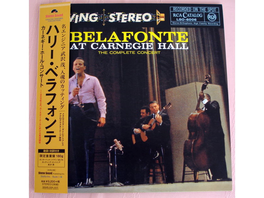 BELAFONTE AT CARNEGIE HALL Released by the prestigious STEREOSOUND Magazine Japan Audiophile NEW
