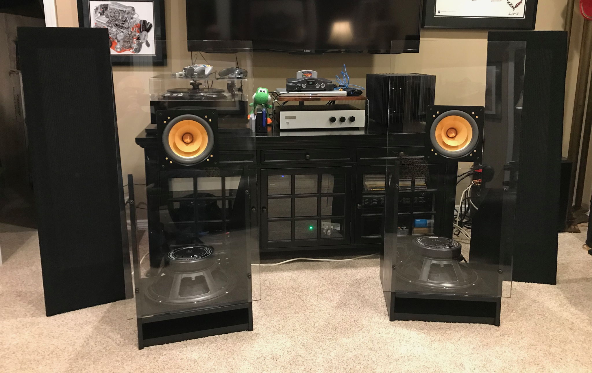 Maggie LRS and Pass SLOB Speakers