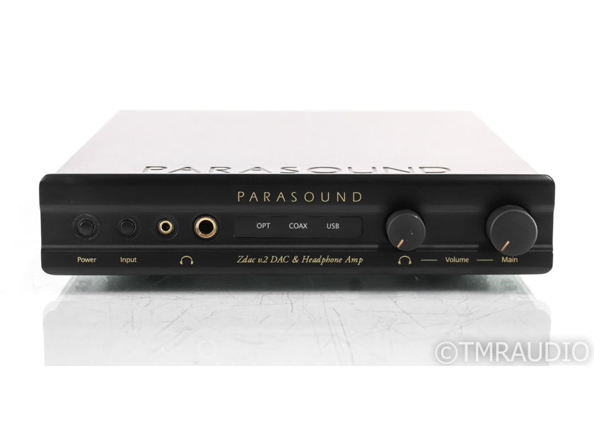Parasound Zdac v.2 DAC / Headphone Amplifier; D/A Converter; Black (30673)