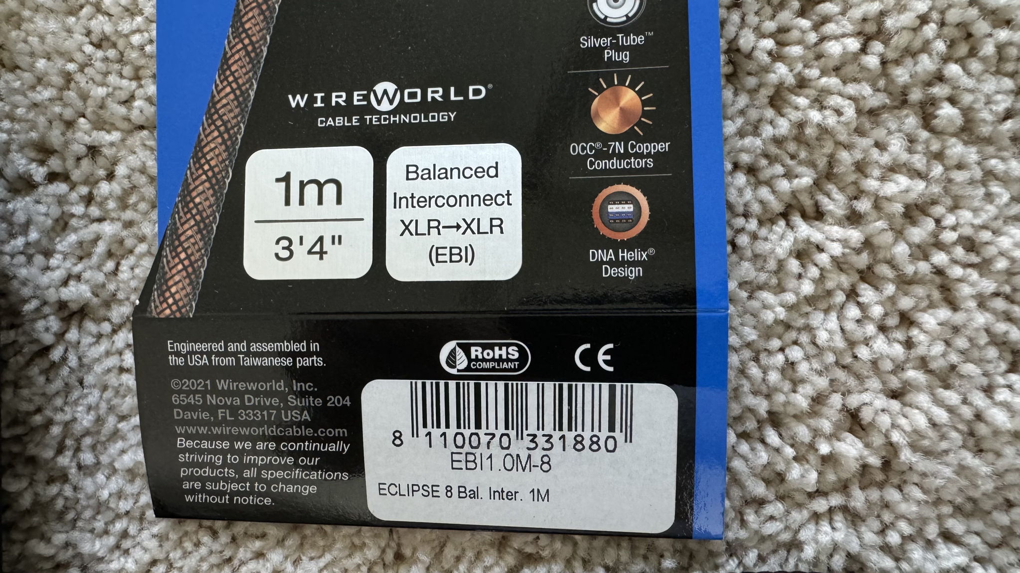 Wireworld Eclipse 8 XLR Interconnect 1.0m 4