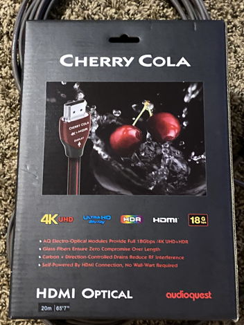 Audioquest Cherry Cola Fiber Optical HDMI cable 4K / 8K...