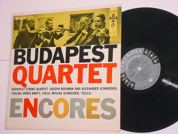 Budapest Quartet encores lp record Columbia 360 sound M...