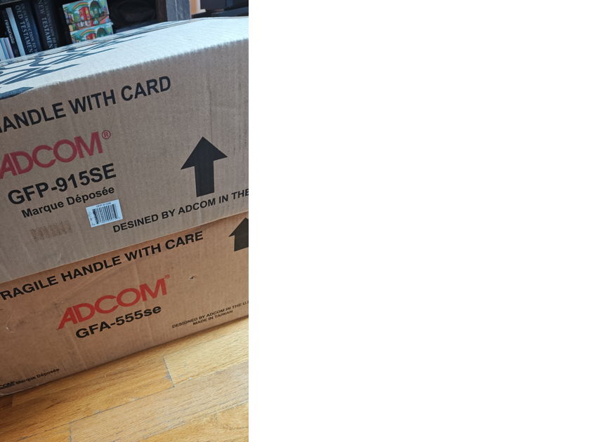 Adcom GFP-915SE + GFA-555SE, Preamp + Stereo Power Amp, DEALER DEMO