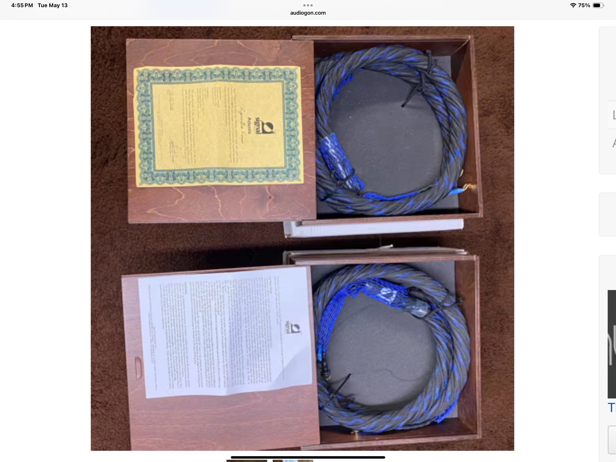 Signal Projects Atlantic Speaker cables