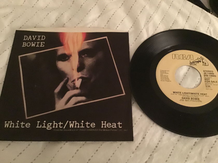 David Bowie  White Light/White Heat Promo 45 With Picture Sleeve Vinyl NM