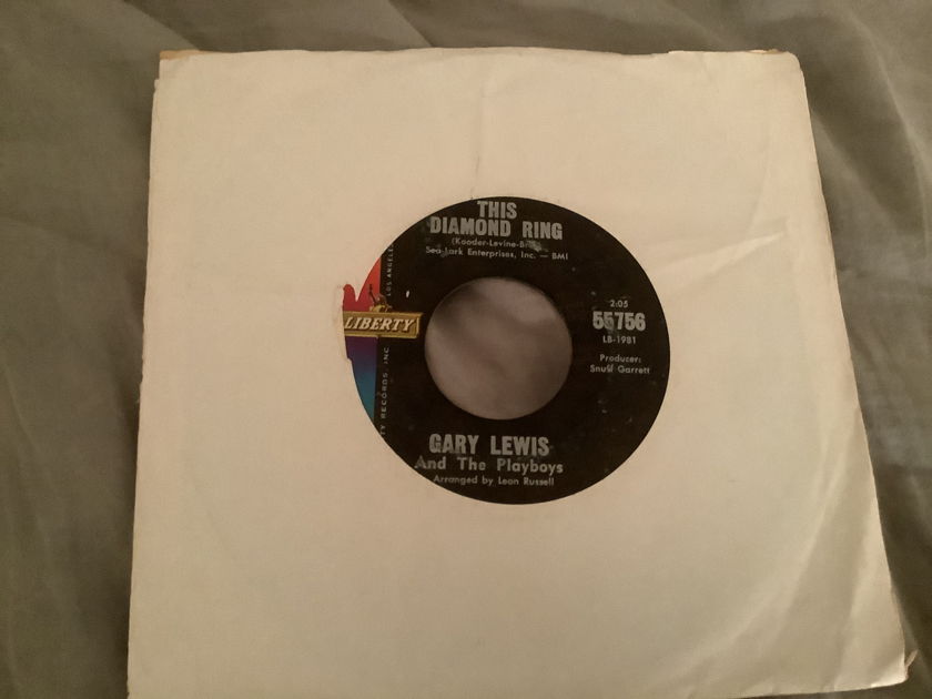 Gary Lewis And The Playboys Liberty Records 45 Single  This Diamond Ring/Tijuana Wedding