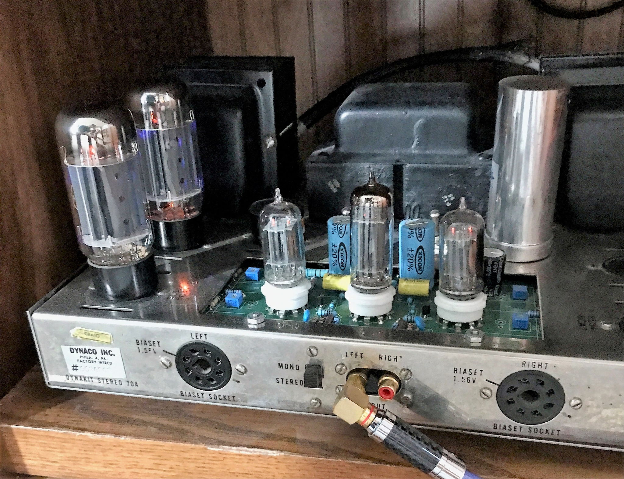 Left side monoblock with 7581A output tubes