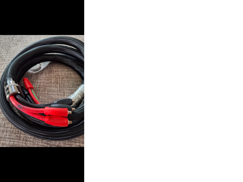 FATCAT affordable audiophile 2 meter speaker  cables exceptional build quality available in standard spades configuration and bi-amp spades configuration Brand New Flawless Perfect NO FINGERPRINTS