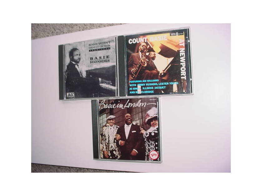 JAZZ Count Basie cd lot of 3 cd's At Newport In London & Beginnings Bennie Moten