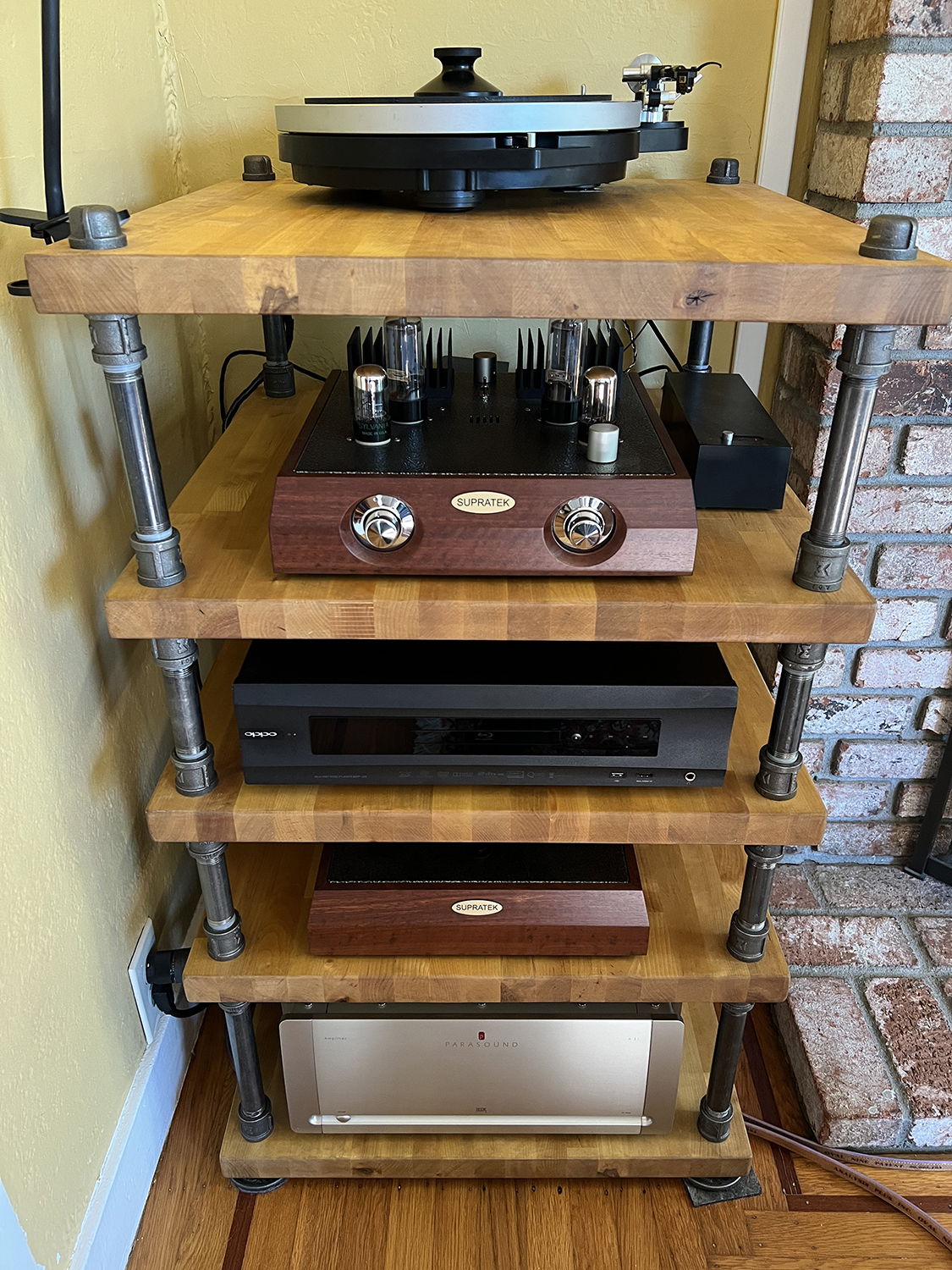 DIY Butcher block rack