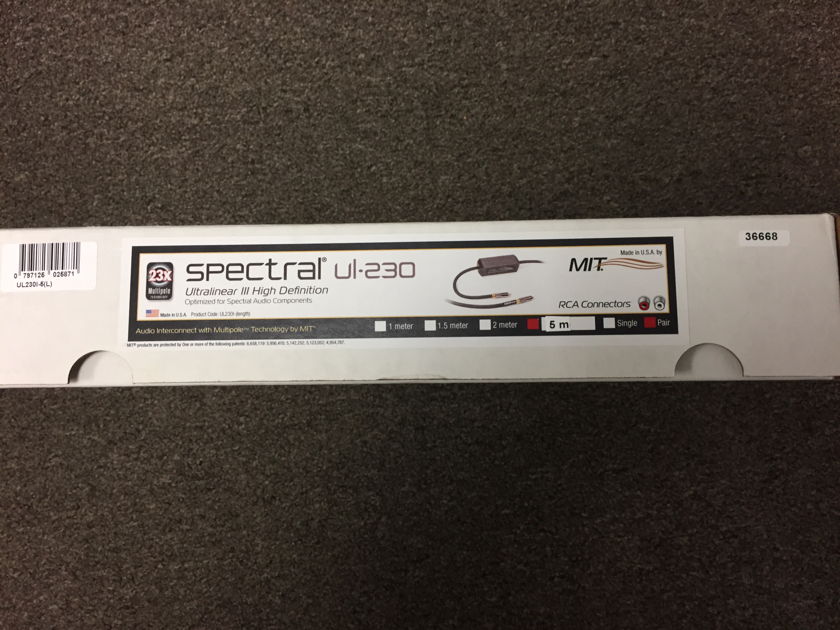 MIT Spectral UL-230 Ultralinear Series III 5m RCA pair