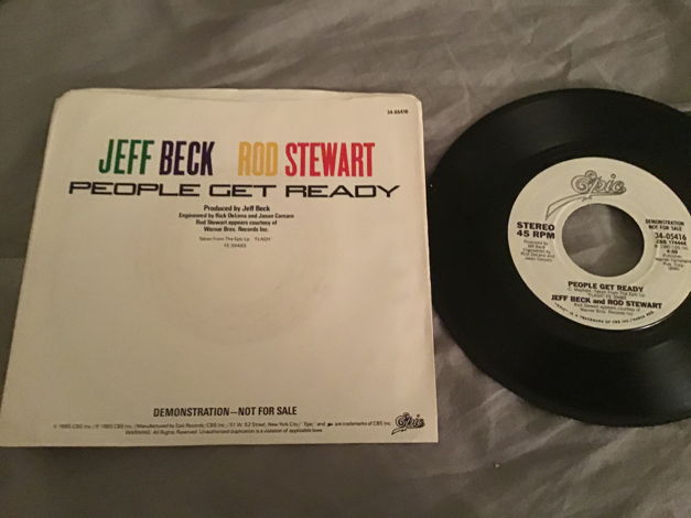 Jeff Beck Rod Stewart  People Get Ready Promo 45 With P...