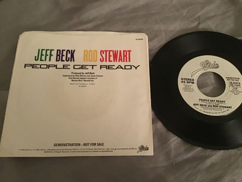 Jeff Beck Rod Stewart  People Get Ready Promo 45 With Picture Sleeve Vinyl NM