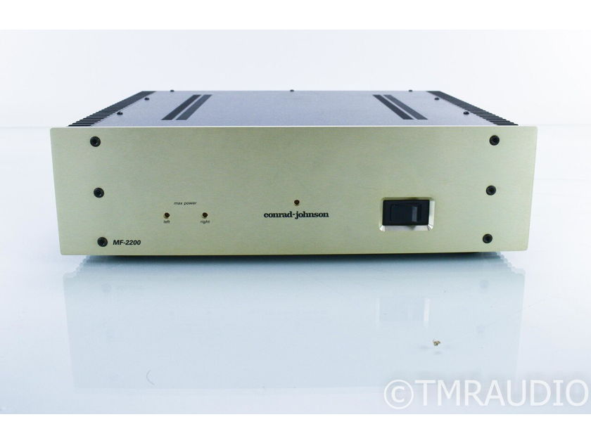 Conrad Johnson MF-2200 Stereo Power Amplifier; MF2200; Re-capped (18381)