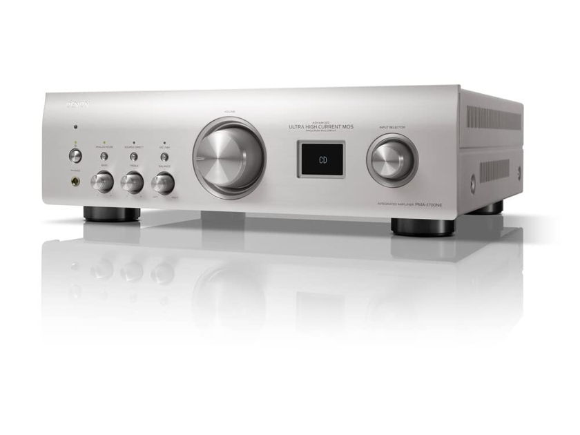 Denon PMA-1700NE Stereo Integrated Amplifier; Silver; Remote; MM Phono (New) (49927)