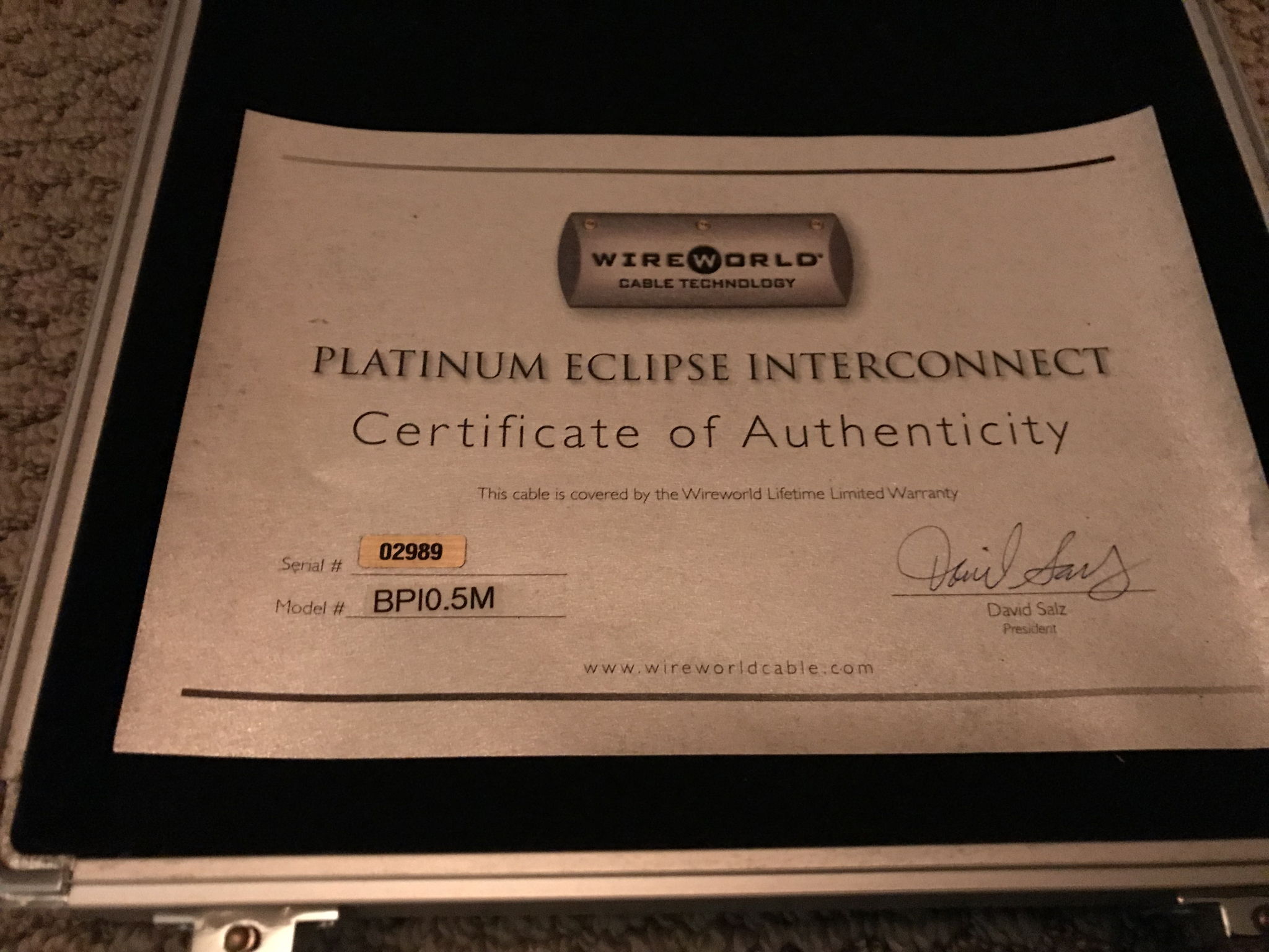 Wireworld Platinum Eclipse 6 XLR 0.5m Interconnects 2