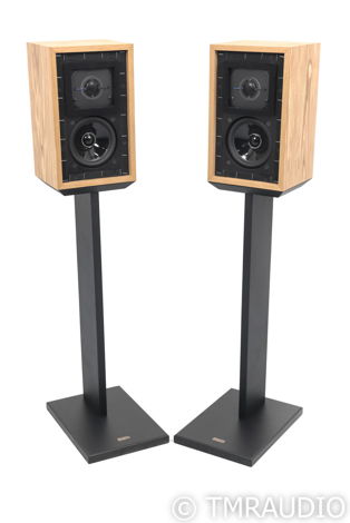 Rogers LS3/5A Bookshelf Speakers; Olive Pair w/ Stands ...