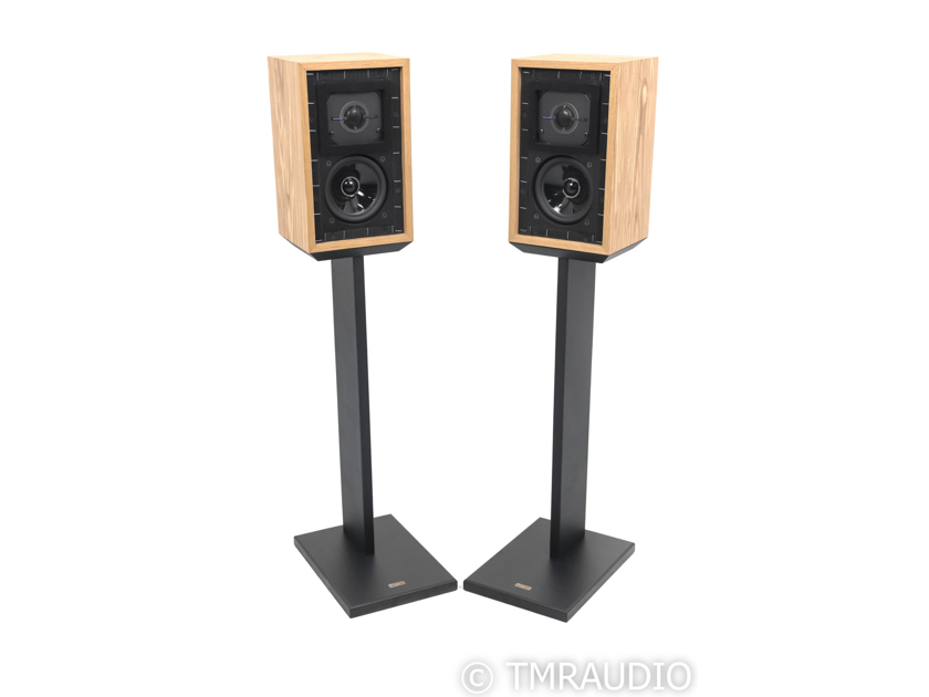Rogers LS3/5A Bookshelf Speakers; Olive Pair w/ Stands (48720)