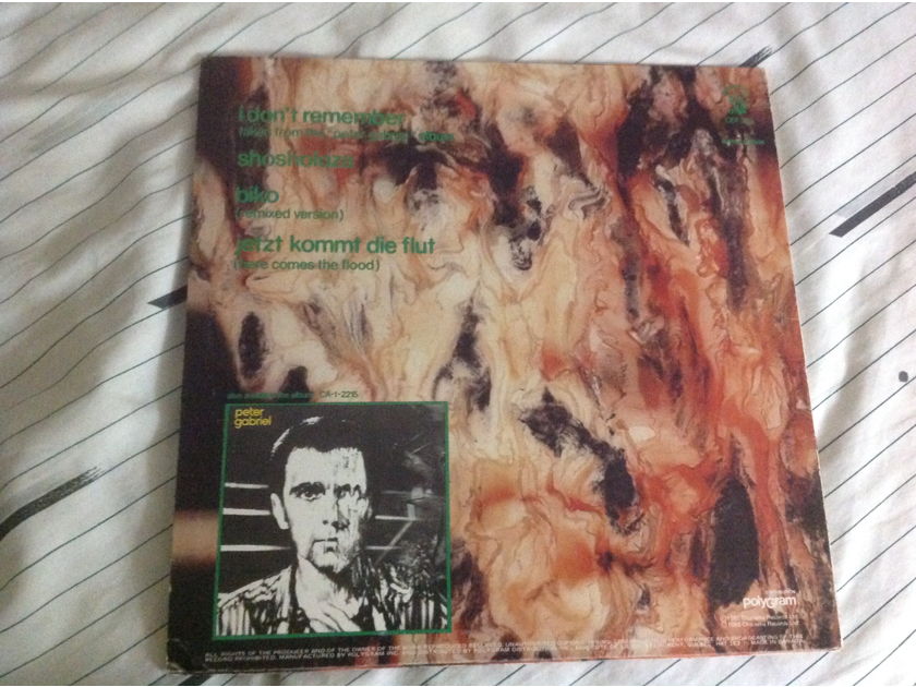 Peter Gabriel  I Don't Remember Charisma Records Canada 12 Inch